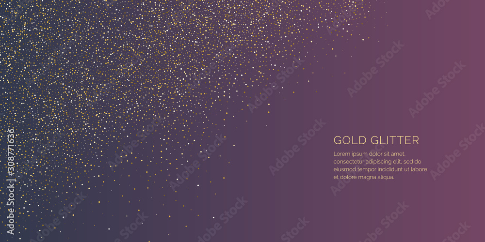 Obraz premium Bright vector illustration Magic rain of sparkling glittery particles lines.
