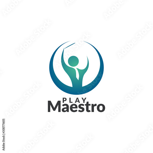 Orchestra Conductor Logo Icon