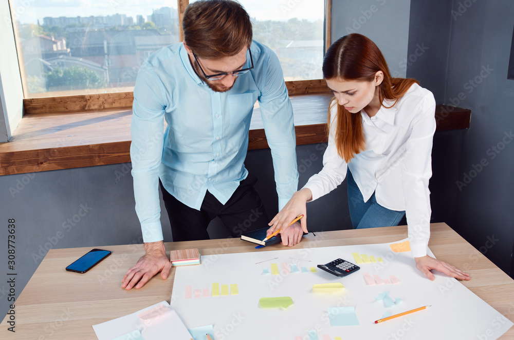 teacher and pupil in art class