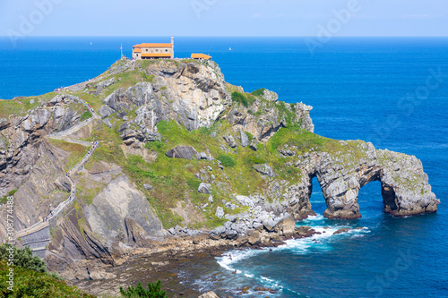 Spain, Basque country, San Juan de Gaztelugatxe, view of islet photo
