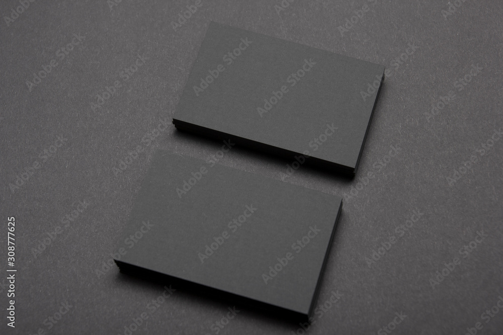 Business cards blank. Mockup on color background. Flat Lay. copy space for text Business cards blank. Mockup on color background. Flat Lay. copy space for text
