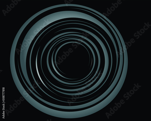 black and white illusive circle op art