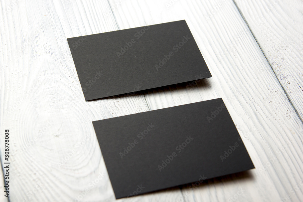 Business cards blank. Mockup on color background. Flat Lay. copy space for text Business cards blank. Mockup on color background. Flat Lay. copy space for text