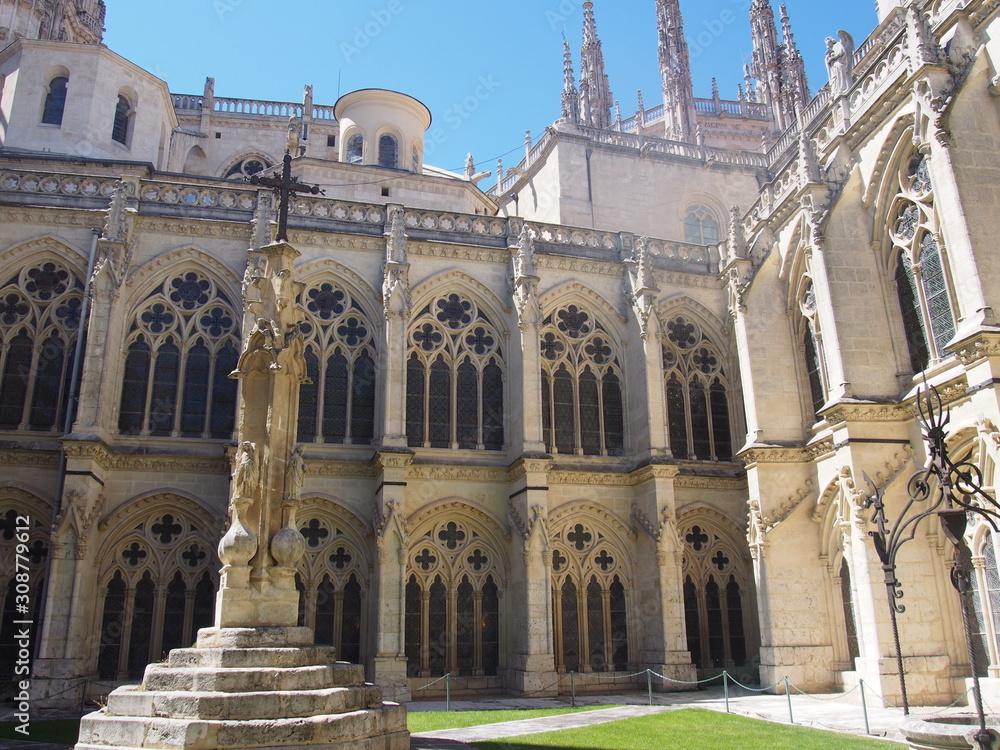 Catedral de Burgos on the road to Santiago de Compostela, Camino de Santiago, Way of St. James, Journey from Atapuerca to Burgos, French way, Spain