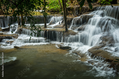 Fototapeta Naklejka Na Ścianę i Meble -  Kanchanaburi Jungle Waterfalls and Pristine Phuket Beaches