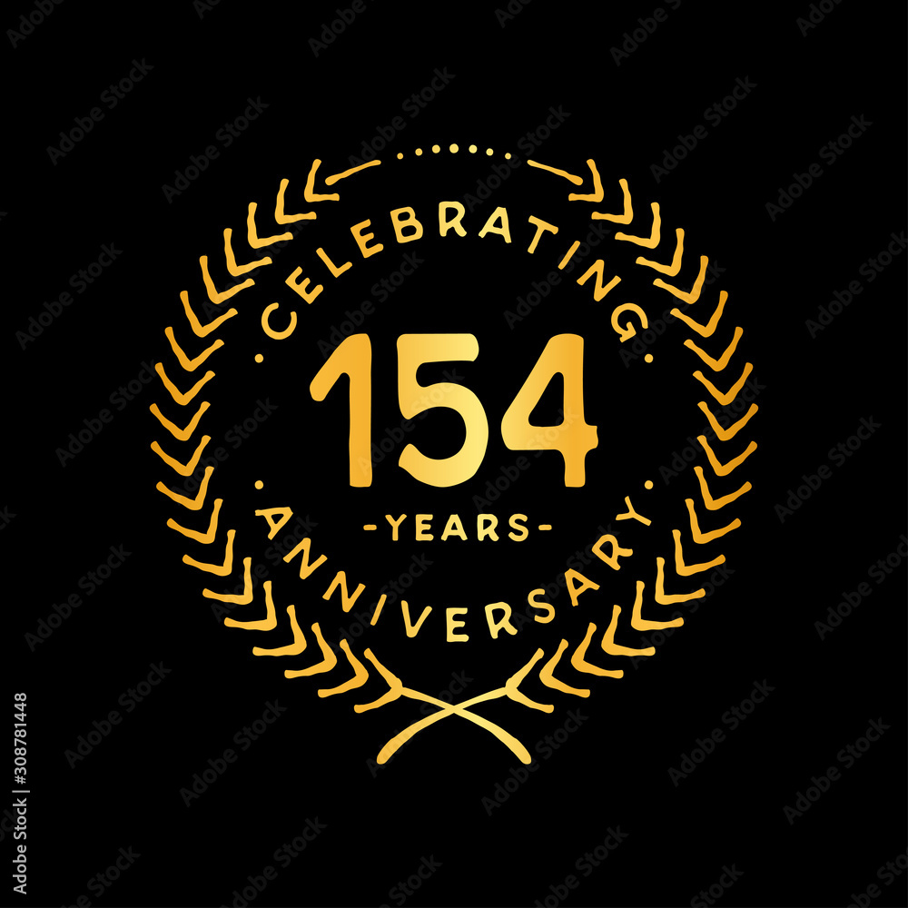154 years design template. 154th vector and illustration. 154 years design template. 154th vector and illustration.
