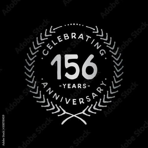 156 years design template. 156th vector and illustration. photo