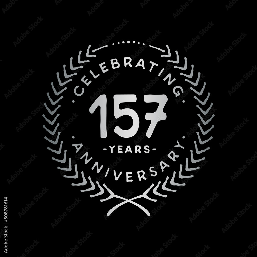 157 years design template. 157th vector and illustration. 157 years design template. 157th vector and illustration.