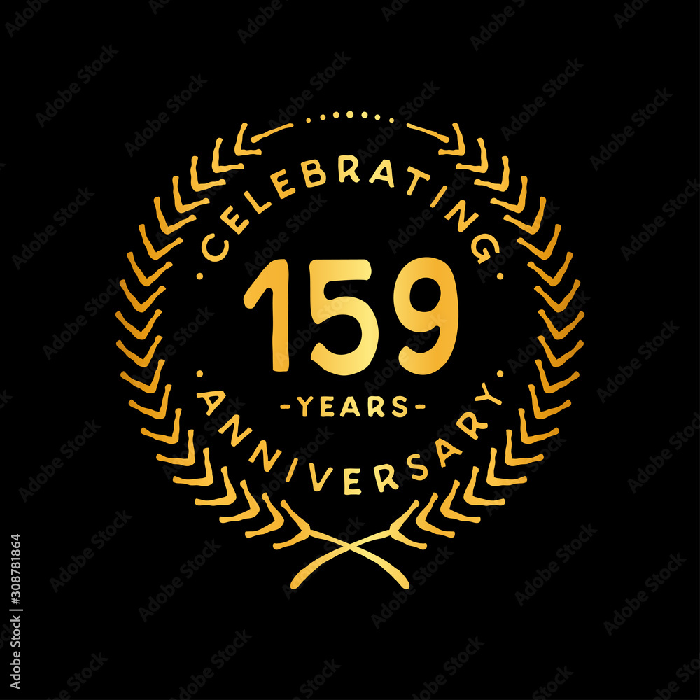 Fototapeta premium 159 years design template. 159th vector and illustration.