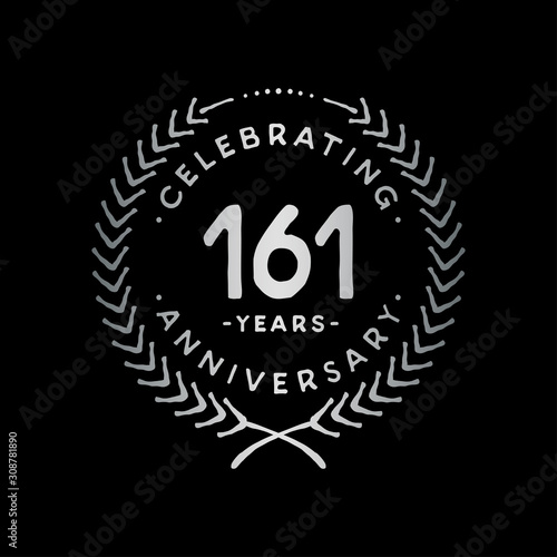 161 years design template. 161st vector and illustration.