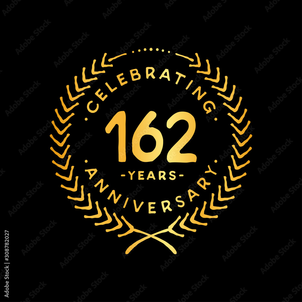 Fototapeta premium 162 years design template. 162nd vector and illustration.