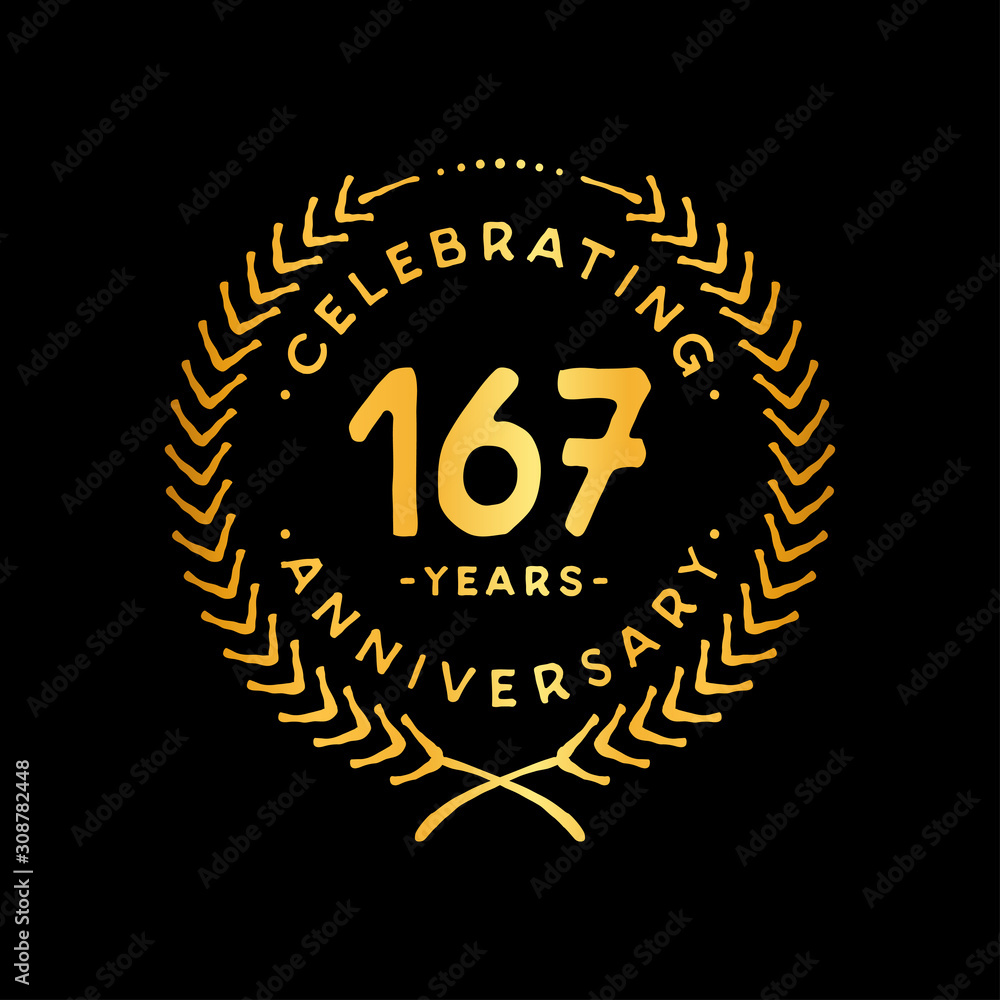 167 years design template. 167th vector and illustration. 167 years design template. 167th vector and illustration.