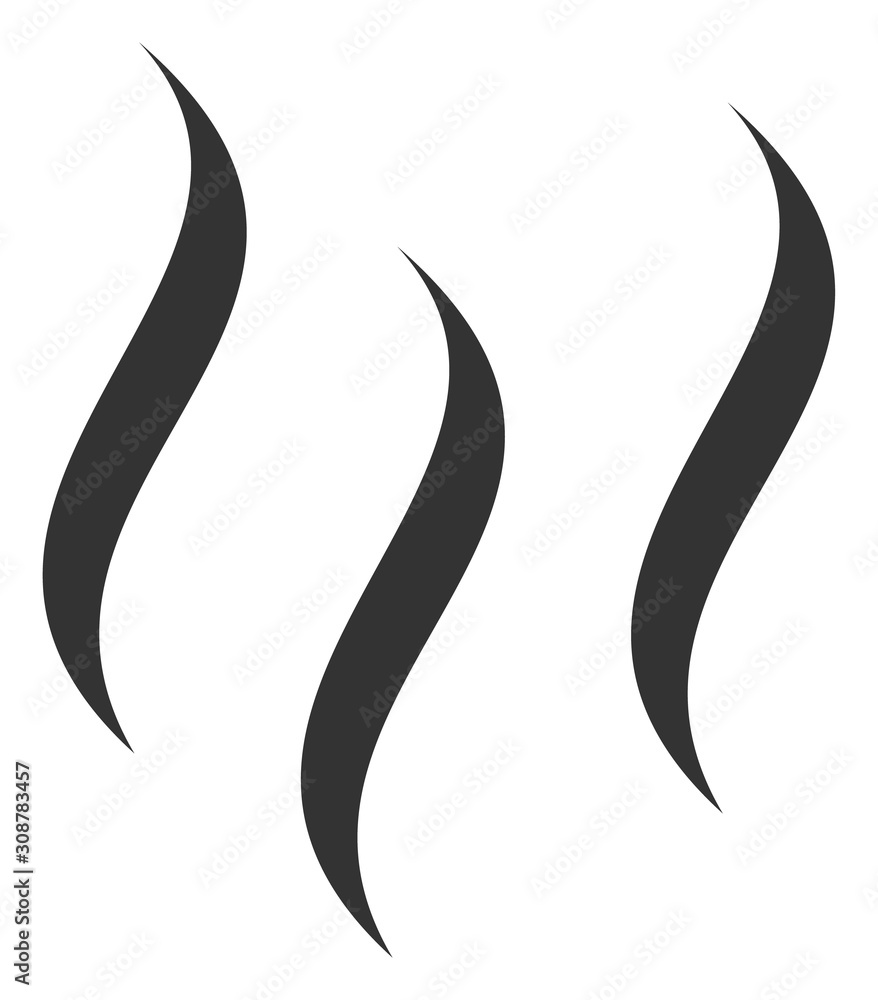 Aroma steam vector icon. Flat Aroma steam pictogram is isolated on a white background. Aroma steam vector icon. Flat Aroma steam pictogram is isolated on a white background.