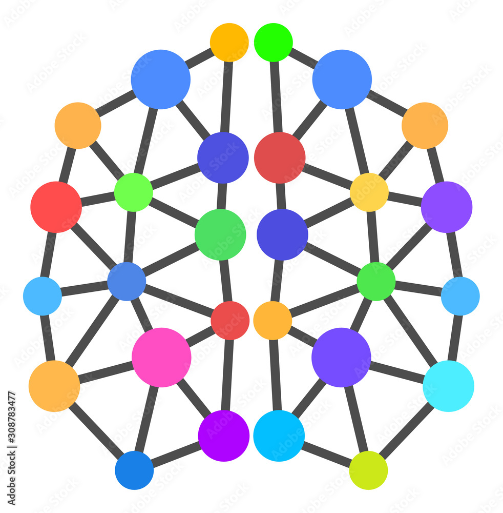 Artificial brain vector icon. Flat Artificial brain symbol is isolated on a white background. Artificial brain vector icon. Flat Artificial brain symbol is isolated on a white background.
