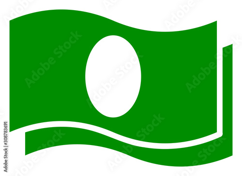 Banknotes vector icon. Flat Banknotes pictogram is isolated on a white background. photo