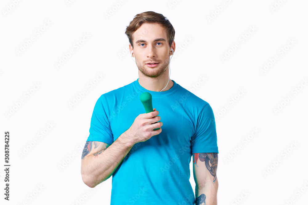 young man with thumbs up gesture isolated on white young man with thumbs up gesture isolated on white