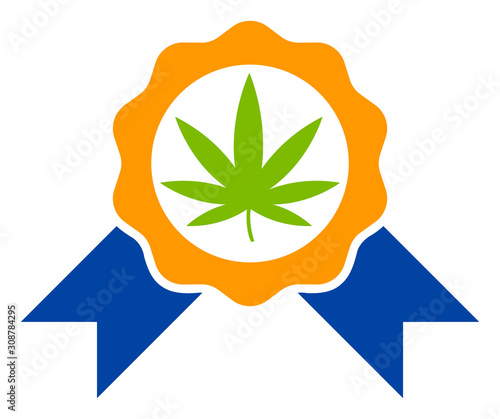 Cannabis legalize vector icon. Flat Cannabis legalize symbol is isolated on a white background.