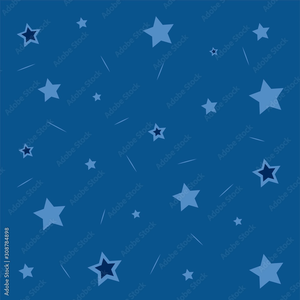 Classic blue background. stars color. Packaging, suitable for printing on fabric. Abstract illustration vector