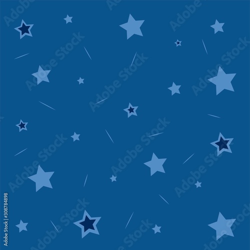 Classic blue background. stars color. Packaging  suitable for printing on fabric. Abstract illustration vector