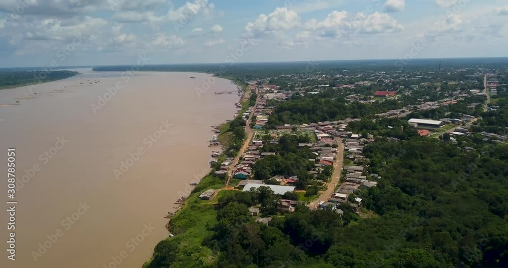 City of Humaitá (Amazonas) on the banks of the Madeira River, an important waterway in northern Brazil. City of Humaitá (Amazonas) on the banks of the Madeira River, an important waterway in northern Brazil.