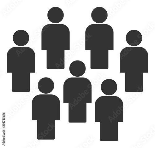 Demography vector icon. Flat Demography symbol is isolated on a white background.