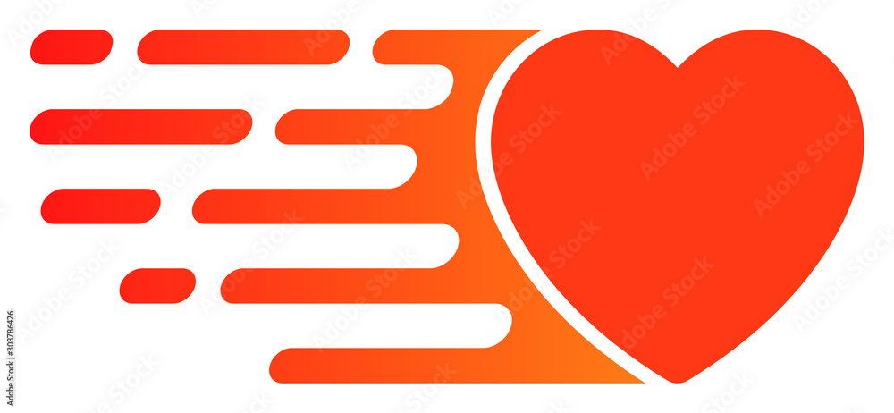 Express love heart vector icon. Flat Express love heart pictogram is isolated on a white background. Express love heart vector icon. Flat Express love heart pictogram is isolated on a white background.
