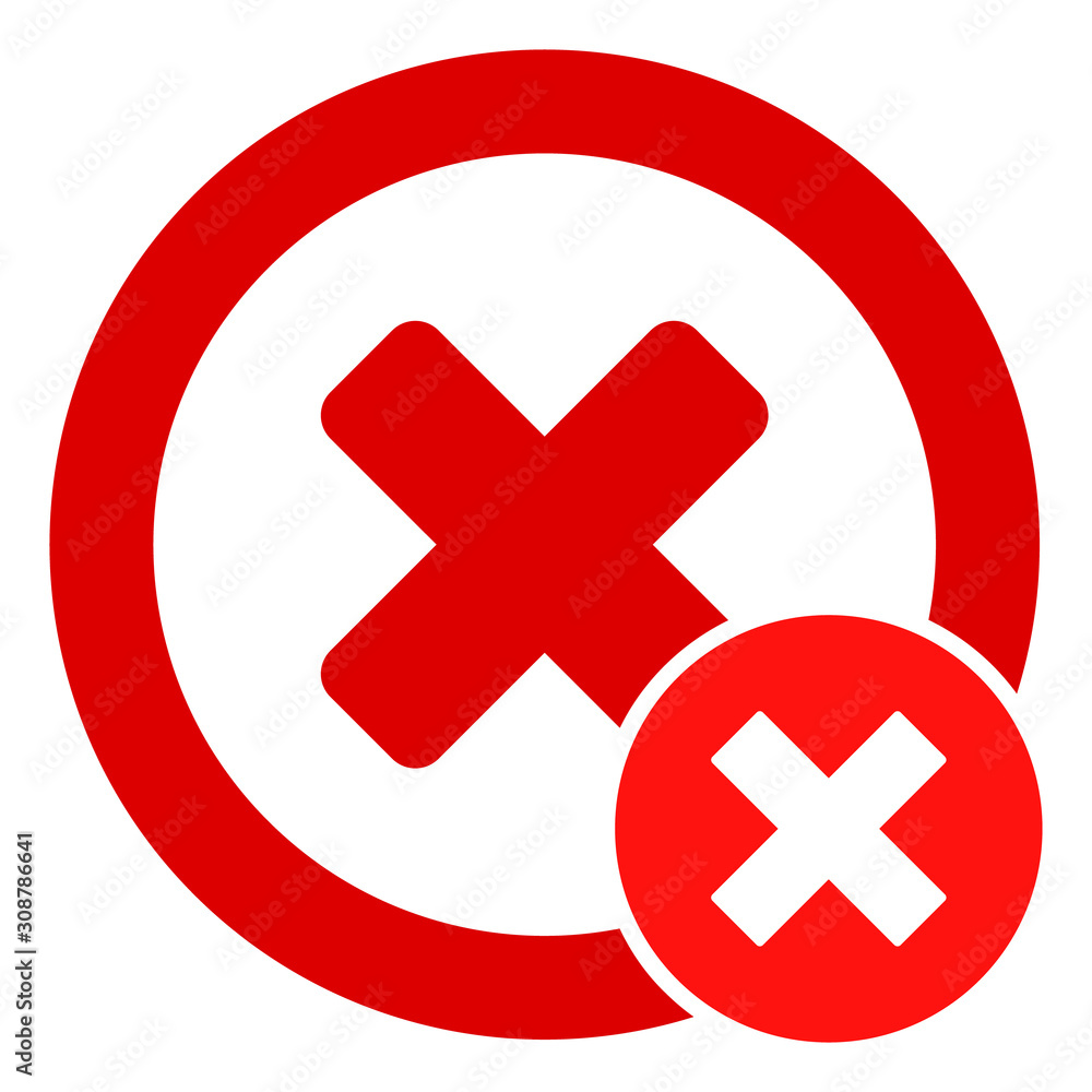 Obraz premium False negative vector icon. Flat False negative pictogram is isolated on a white background.