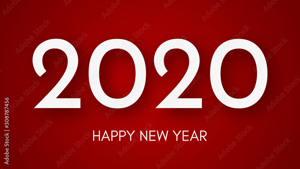 2020 Happy New Year logo text design 2020 Happy New Year logo text design