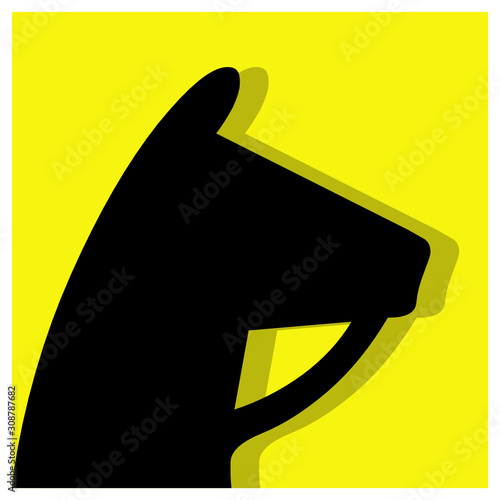 equestrian sports pictogram yellow