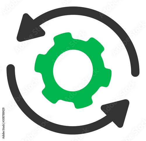 Infinite rotation vector icon. Flat Infinite rotation pictogram is isolated on a white background.