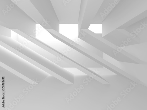 Futuristic White Architecture Design Background