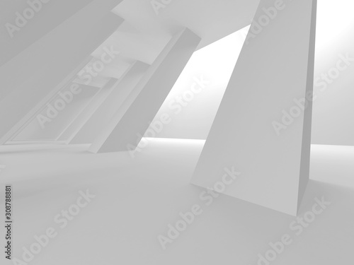 Futuristic White Architecture Design Background