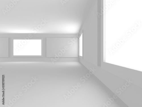 Futuristic White Architecture Design Background