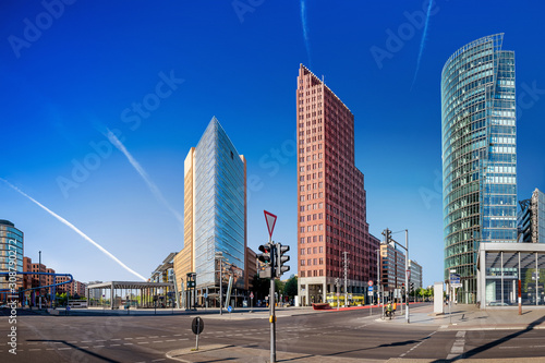Canvas Print panoramic view at the potsdamer platz, berlin