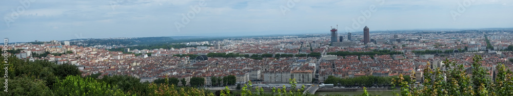 Obraz premium Panoramiczny widok na Lyon