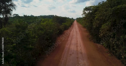 The transamazon road was built in the 70's and is a symbol of entry into the Brazilian Amazon. Today its margins are occupied and cleared for replacement by livestock. Manicoré, Amazonas, Brazil.