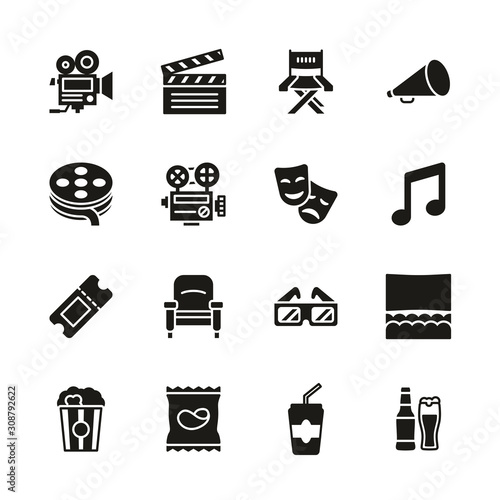 Movie Icons Black & White Set