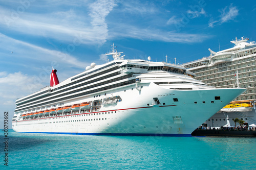 Cruise Ships Moored In Nassau