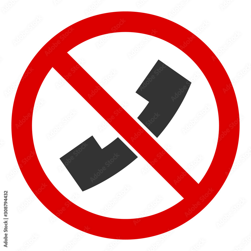 No phone vector icon. Flat No phone pictogram is isolated on a white background. No phone vector icon. Flat No phone pictogram is isolated on a white background.