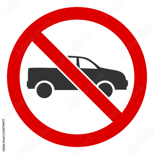 No pickup vector icon. Flat No pickup pictogram is isolated on a white background.