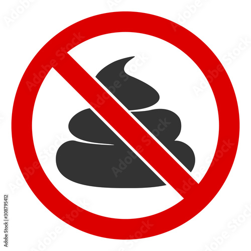 No shit vector icon. Flat No shit symbol is isolated on a white background.