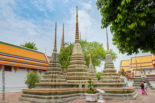  tourists looking at temple
