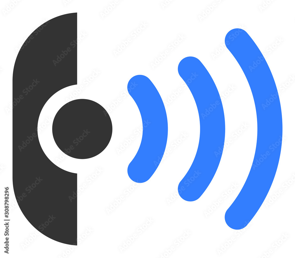 Radio sensor vector icon. Flat Radio sensor pictogram is isolated on a  white background. Stock-Vektorgrafik | Adobe Stock