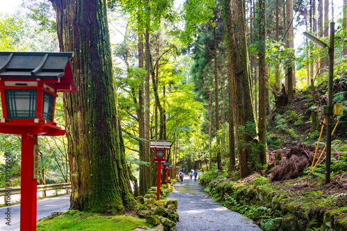 Approach to Okumiya of Kifune Shrine. Sakyo-ku, Kyoto, Japan photo