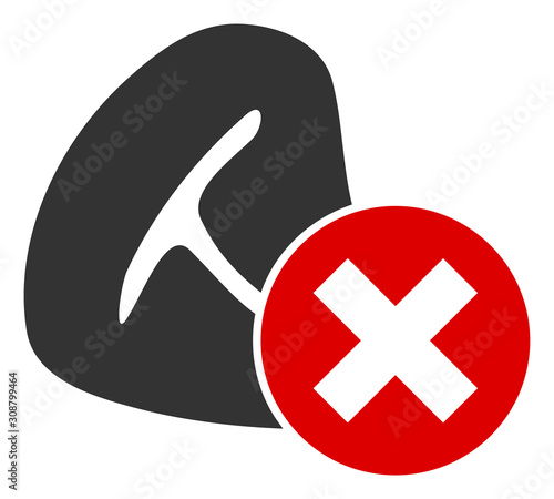Stop meat eating vector icon. Flat Stop meat eating symbol is isolated on a white background.