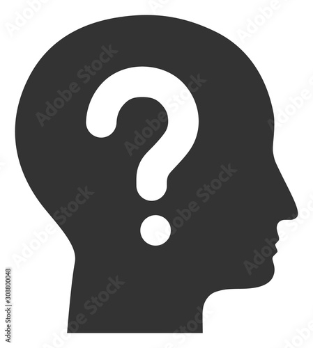 Unknown vector icon. Flat Unknown pictogram is isolated on a white background.