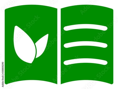 Vegan menu vector icon. Flat Vegan menu symbol is isolated on a white background.