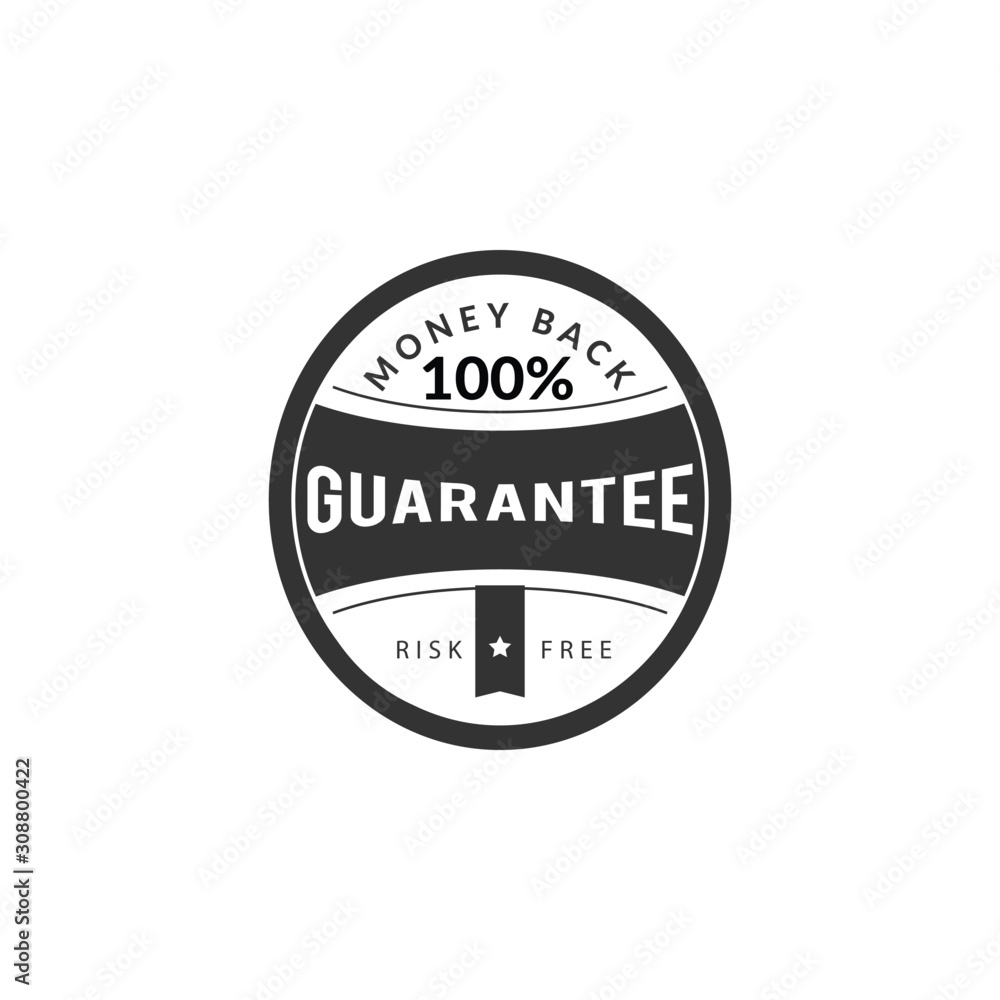 Fototapeta premium 100% money back guaranteed badge