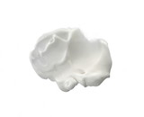 whipped cream or meringue isolated on white background. 