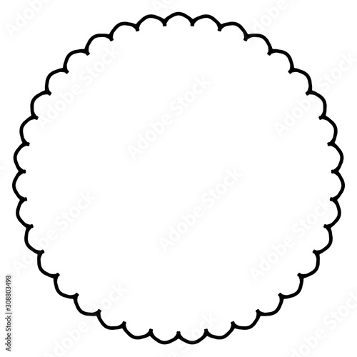 Rounded frame simple black white stamp put text decor vintage theme simple single. Part Art web sign lace icon style copy space blank empty card label badge Kite rays oval wave curl shape swirl lines